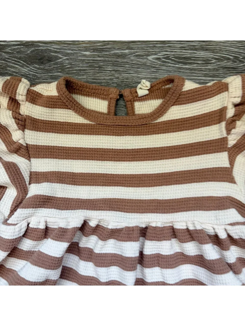 Quincy Mae Darla waffle-knit dress and bloomer set